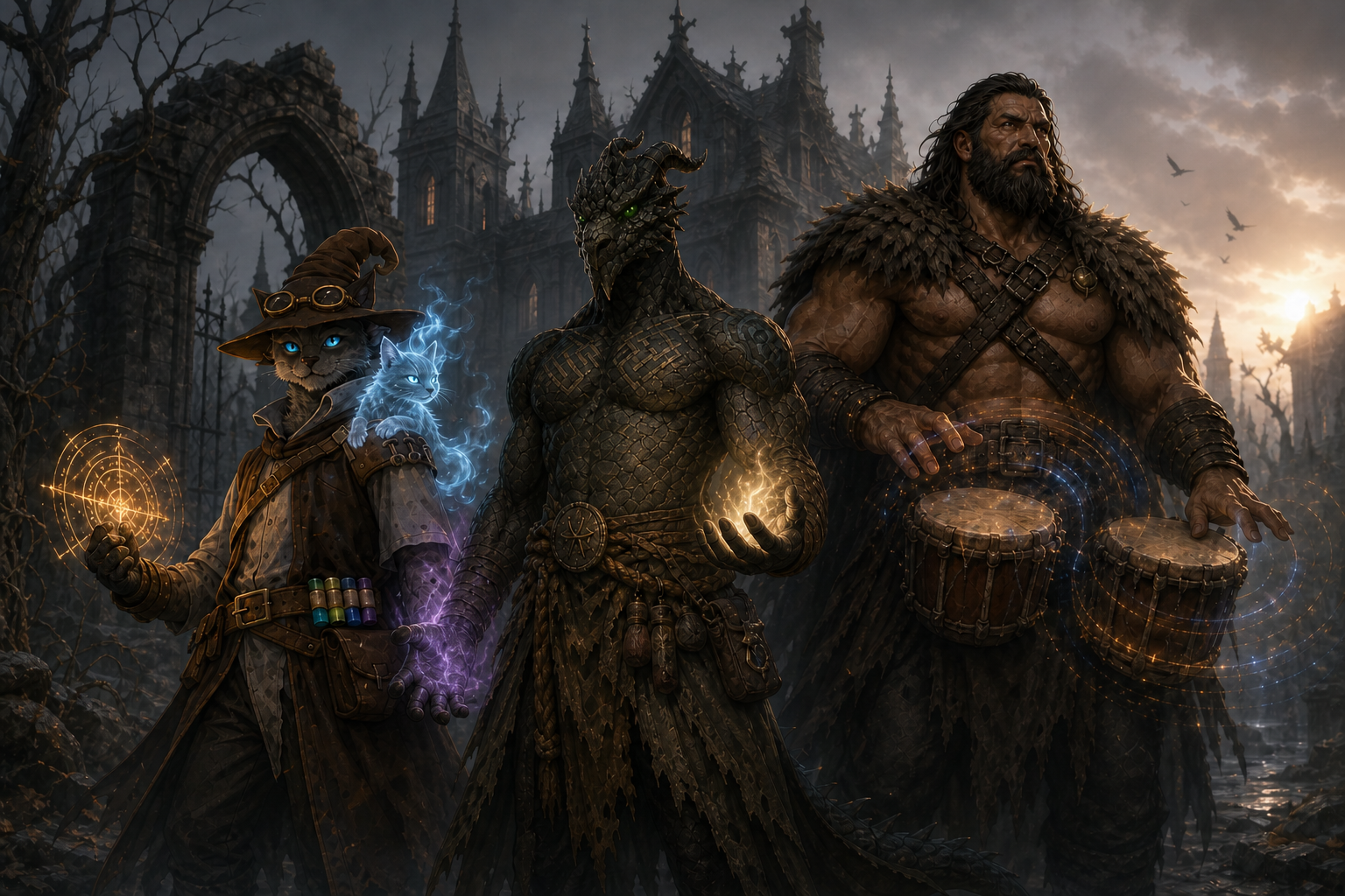 Carver, Ignatius, and Rage display the new abilities that emerged from their advancement.