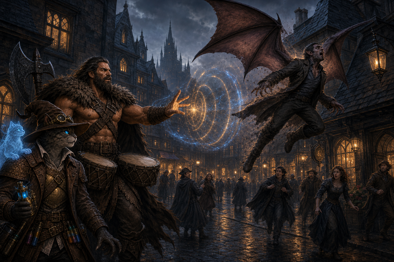 Rage's bardic mockery strikes as a Martira Bay heckler reveals bat wings and escapes.